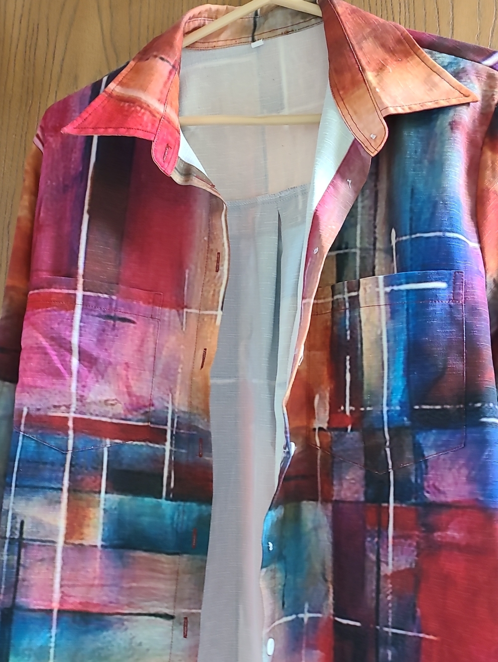 Colorful Abstract Button-Up Shirt
